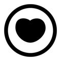 Bleck heart icon, love icon vector illustration