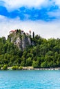 Bled castle cliff