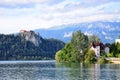 Bled Castle at Lake . Slovenia Royalty Free Stock Photo