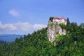 The imposing medieval castle from Bled Royalty Free Stock Photo