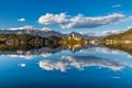 Bled Lake,Island,Church,Castle,Mountain-Slovenia Royalty Free Stock Photo