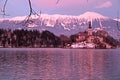 Bled Lake and island church, Slovenia.