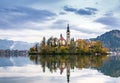 Bled with lake, Slovenia, Europe