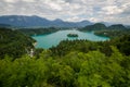 Bled lake with St. Marys Church of the Assumption on the small island. Bled, Slovenia, Europe Royalty Free Stock Photo