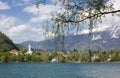 Lake Bled and Saint Martin Church Royalty Free Stock Photo