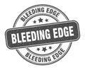 bleeding edge stamp. bleeding edge round grunge sign.