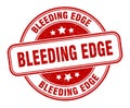 bleeding edge stamp. bleeding edge round grunge sign.