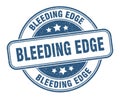 bleeding edge stamp. bleeding edge round grunge sign.