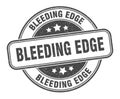 bleeding edge stamp. bleeding edge round grunge sign.