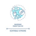 Bleeding from the eye concept icon Royalty Free Stock Photo