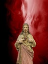 Bleeding heart of the Jesus Christ Royalty Free Stock Photo