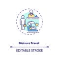 Bleisure travel concept icon