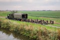 Dutch soldiers prepare for a military exercise