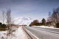 Blencathra Mountain covered in snow Royalty Free Stock Photo