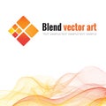 Blend wave and trapezoid Shades of yellow, orange