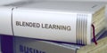 Blended Learning - Book Title. 3D.