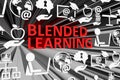 BLENDED LEARNING concept blurred background 3d Royalty Free Stock Photo