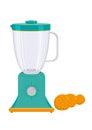 Blender Appliance with Orange Fruit Vector and jpg