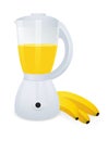 Blender with banana