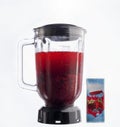 Blender with blackberry juice