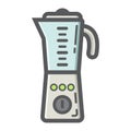Blender colorful line icon, household appliance