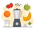 Blender cooking smoothie concept