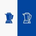 Blender, Electric, Home, Machine Line and Glyph Solid icon Blue banner