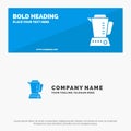 Blender, Electric, Home, Machine SOlid Icon Website Banner and Business Logo Template