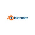 Blender logo editorial illustrative on white background