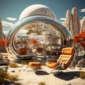 Reimagining retro future visions. Ai generated