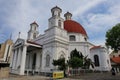 Blenduk Semarang Church is a church that was built in 1753 and is one of the landmarks in the old city Royalty Free Stock Photo