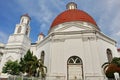 Blenduk Semarang Church is a church that was built in 1753 and is one of the landmarks in the old city Royalty Free Stock Photo