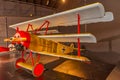 BLENHEIM, NEW ZEALAND, FEBRUARY 4, 2020: Fokker Dr.I at Omaka Aviation Heritage Centre in Blenheim, New Zealand