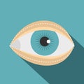 Blepharoplasty icon, flat style