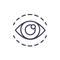 blepharoplasty line icon on white