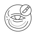 blepharoplasty surgery line icon vector illustration