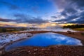 Blesi hot spring located in the Haukadalur geothermal area in Iceland Royalty Free Stock Photo