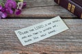 Bless the LORD, Psalm 103, praise God Jesus Christ, handwritten note on wood with holy bible