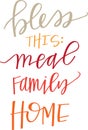 Bless Our Meal, Family and Home Royalty Free Stock Photo