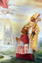 Blessed Aloysius Stepinac and blessed Augustin Kazotic, by Marijan Jakubin, Church of the Saint Anne in Bjelovar, Croatia