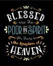 Blessed are the Meek Beatitudes poster