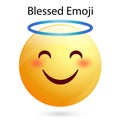 Blessed Smiley face with vector AI file Royalty Free Stock Photo