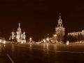 Blessed Vasily's temple and Kremlin in Moscow. Royalty Free Stock Photo