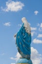 The Blessed Virgin Mary in front of the Roman Catholic Diocese that is public place. Royalty Free Stock Photo