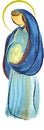 Blessed Virgin mary pregnant, abstract symbolic illustration