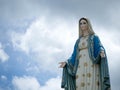 The Blessed Virgin Mary Statue blue sky background