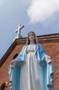 Blessed Virgin Mary statue in Kurosaki Church Royalty Free Stock Photo