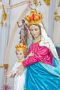 Blessed Virgin Mary statue and young Jesus