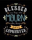 Blessed are those who Mourn Hand Lettering Poster