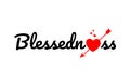 blessedness word text typography design logo icon Royalty Free Stock Photo